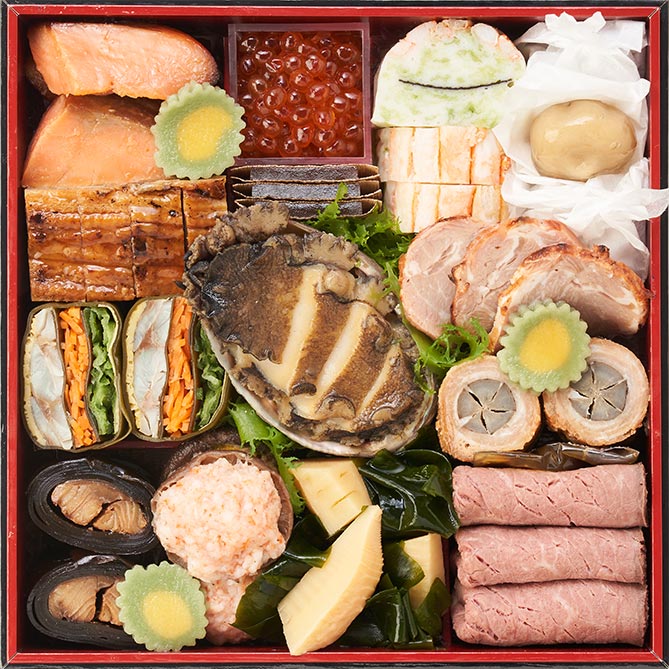 オイシックスのおせち料理『琥珀』お得な早割で4,500円割引!三の重のお品書き